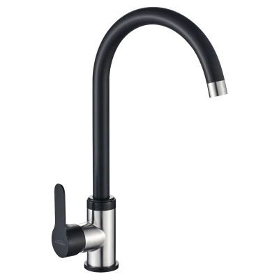 ::Змішувач для кухні INVENA IRON чорний