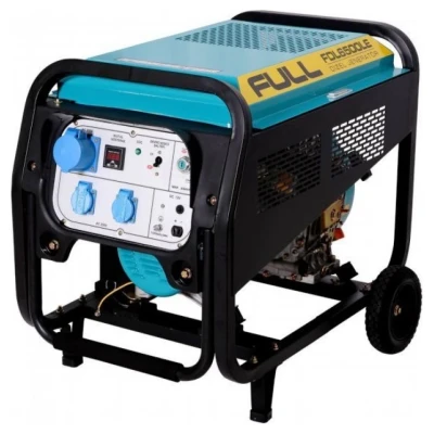 ::Генератор дизельний FULL FDL6500LE (5 кВт, 220V, 4-тактний, Пуск: Ручний/Електростартер)