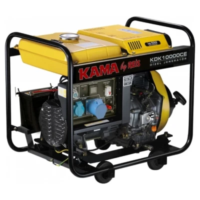 ::Генератор дизельний KAMA KDK10000CE (7.5 кВт , 220V, 4-тактний, Пуск: Ручний/Електростартер)