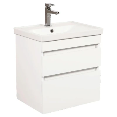 ::Тумба AQUARODOS Вінтаж (білий глянець) з умивальником Frame 60 см консольна