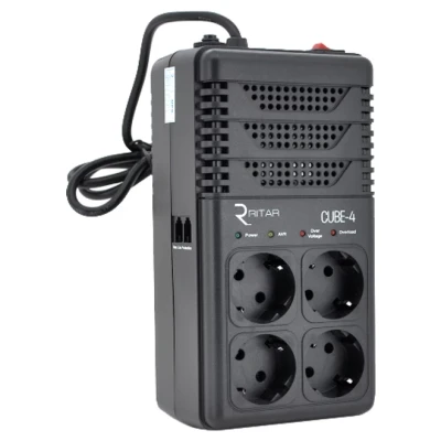 ::Стабілізатор релейний AGM RITAR CUBE-4 800VA 480W 4SHUKO Q12