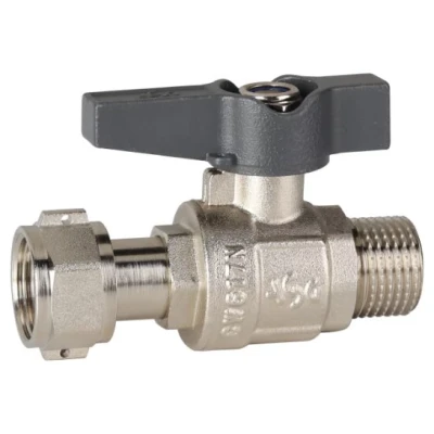 ::Кран кульовий ASG+ 3/4" ЗВ з накидною гайкою прямий метелик (10/80)