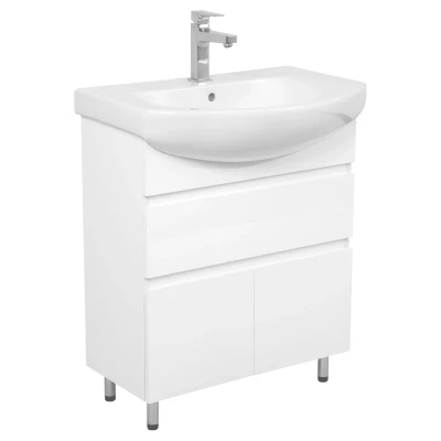 ::Тумба AQUARODOS Uno Уно(білий глянець) 70 см з умивальником "Руна"