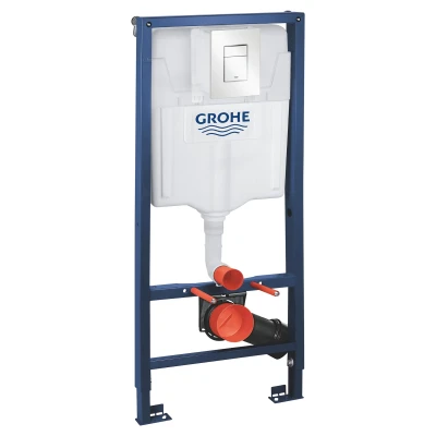 ::Інсталяційна система для унітазу 4 в 1 GROHE Rapid SL, кнопка біла квадратна