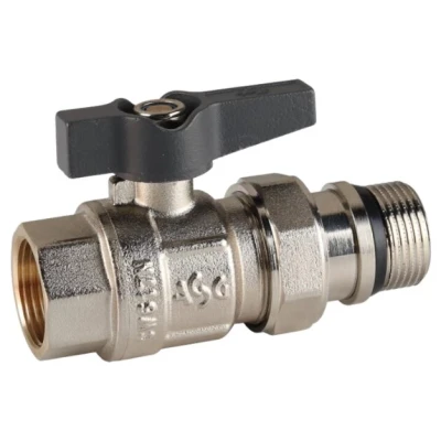 ::Кран кульовий ASG+ 1/2" з американкой прямий метелик (8/64)