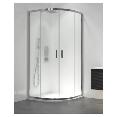 ::Душова кабіна KOLLER POOL Line ARC 900х900мм , хром,напівкругла,розсувна, скло 6мм grape