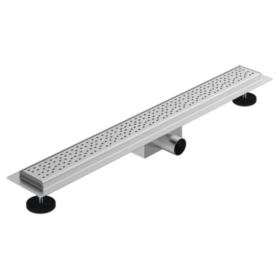 ::Трап лінійний ASG з сухим затвором 01E INOX SS304L DRY 500х70 решітка пряма лінія