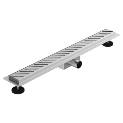 ::Трап лінійний ASG з сухим затвором 01G INOX SS304L DRY 700х70 решітка коса лінія