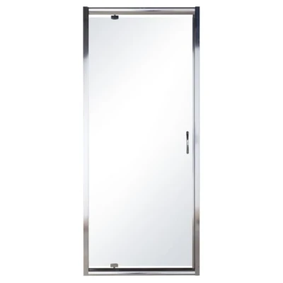 ::Двері в нішу EGER 80х195, розпашні,профіль хром, скло прозоре 5 мм