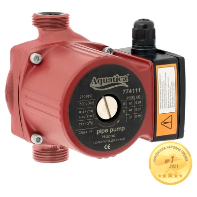 ::Насос циркуляційний AQUATICA 65Вт Hmax 4м Qmax 63л/хв 1" 130мм + гайки 3/4"
