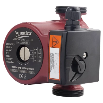 ::Насос циркуляційний AQUATICA 100Вт Hmax 6м Qmax 75л/хв 1 1/2" 180мм + гайки 1"