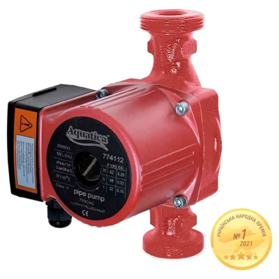 ::Насос циркуляційний AQUATICA 100Вт Hmax 6м Qmax 75л/хв 2" 180мм + гайки 1 1/4"