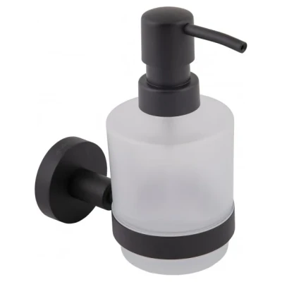 ::Дозатор для мила AQUARODOS Black GLORIA, скло чорний мат