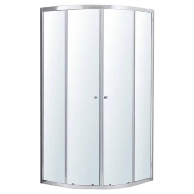 ::Душова кабіна VOLLE CADIZ 90-R 90*90*190см, напівкругла, розсувна, профіль хром, скло прозоре
