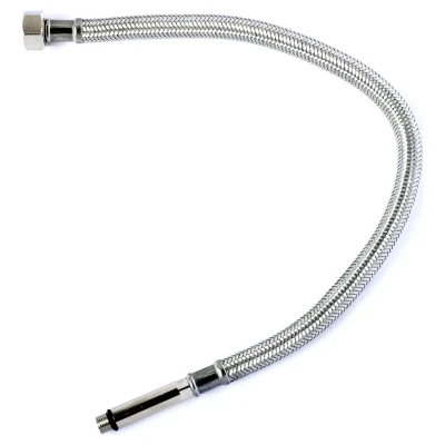 ::Шланг Kottman 3/8" Вх1/2"В 0,8м в нержавіючому обплетені для води