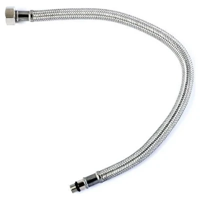::Шланг Kottman 1/2" ВхМ10 0,4м в нержавіючому обплетені для води короткий штуцер