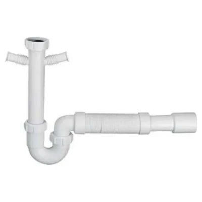 ::Сифон для кухонної мийки MCALPINE 11/2*50 з гофровою трубкою