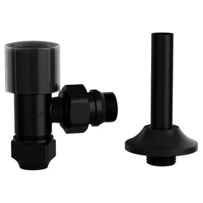 ::Кран радіаторний  ASG SMART 1/2" нижній Black