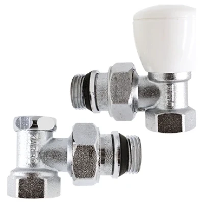 ::Комплект кранів радіаторних KARRO 1/2" білий (верх+низ)