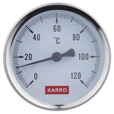 ::Термометр KARRO 1/2" Ø63мм 120ºC  KR1039
