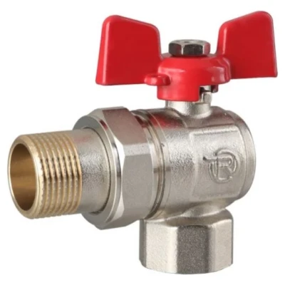 ::Кран кульовий з американкою REIGER 1/2" кутовий метелик (12/96)