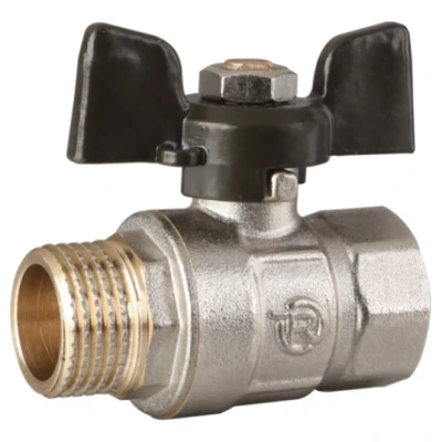 ::Кран кульовий REIGER+ 1" ЗВ чорний метелик (6/48)