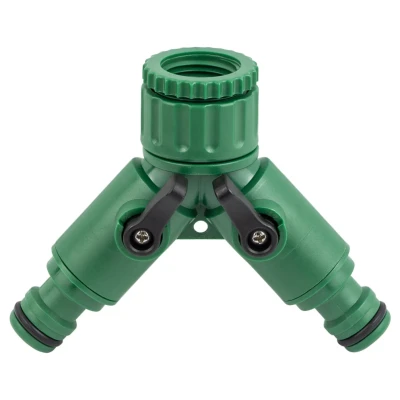 ::Кран розподільний з адаптерами GRAD 1/2" 2-а виходи в/р 1/2"×3/4" (ABS)