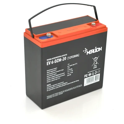 ::Акумуляторна батарея MERLION EV 6-DZM-20, 12V 20Ah M5 (181*77*170),6.7 kg Q3