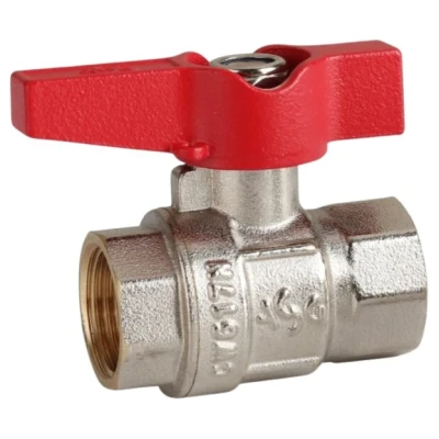 ::Кран кульовий ASG 1/2" ВВ метелик червоний