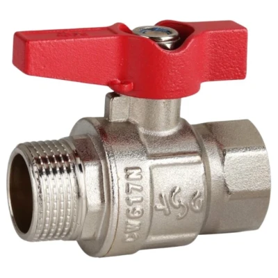 ::Кран кульовий ASG 1/2" ЗВ метелик червоний