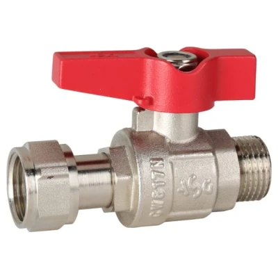 ::Кран кульовий ASG 3/4" ЗВ  з накидною гайкою, прямий метелик