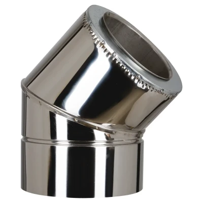 ::Коліно STALAR STANDART TERMO AISI 304 ø160/220 45° нерж/нерж 0,5 мм