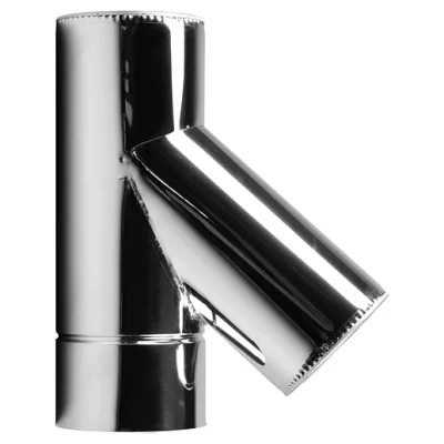 ::Трійник STALAR STANDART TERMO AISI 304 ø160/220 45° нерж/нерж 0,5 мм