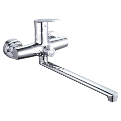 ::Змішувач для ванни AQUATICA S30 гусак прямий 350мм дивертор вбудований картріджний