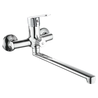 ::Змішувач для ванни AQUATICA S37 гусак прямий 350мм дивертор вбудований картріджний