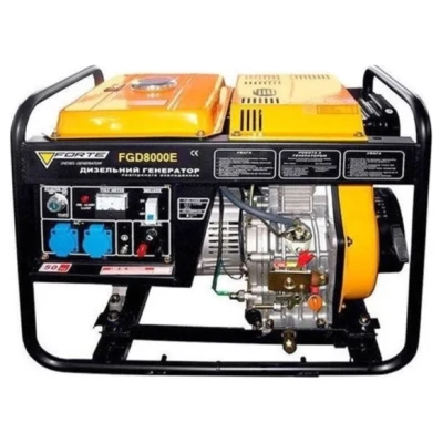 ::Генератор дизельний FORTE FGD8000E (6.0 кВт, 220V, 4-тактний, Пуск: Ручний/Електростартер)