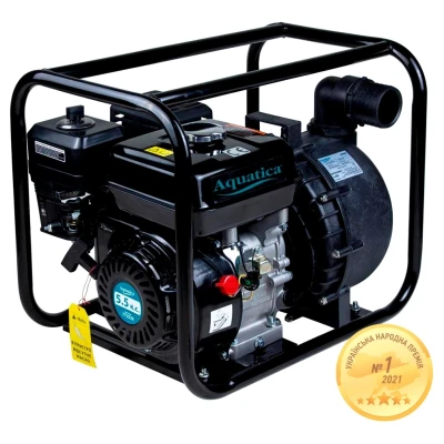 ::Мотопомпа AQUATICA 5.5л.с. Hmax 30м Qmax 38м³/ч (4-ех тактний)