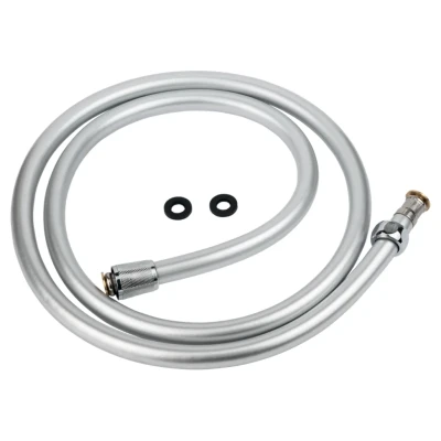 ::Шланг для душа TAU  PVC 1/2"  150см 3-х шаровий сріблястий TAU XB-0483
