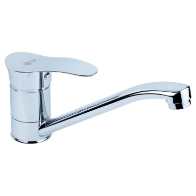 ::Змішувач для кухні TAU SE-1B245C гусак прямий  на гайці