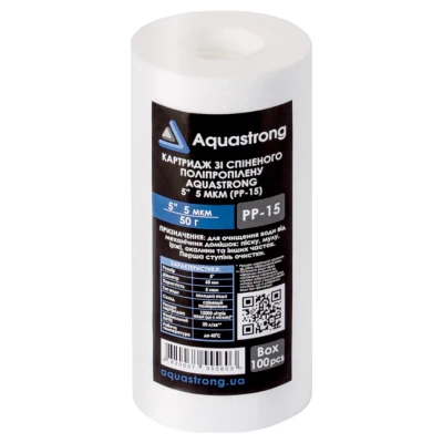 ::Картридж зі спіненого поліпропілену AQUASTRONG 5" 5 мкм