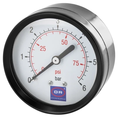 ::Термоманометр OFFICINE RIGAMONTI 1/2" 6 бар 120°С осьовий діаметр 80 мм
