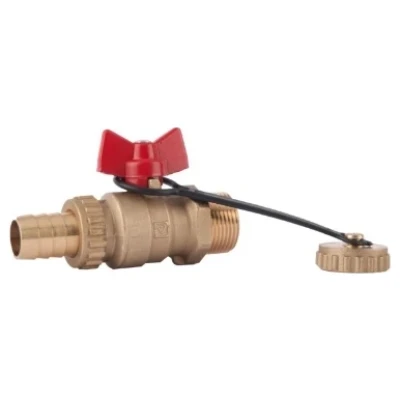 ::Кран кульовий зі штуцером HERZ для шлангу та заглушкою 3/4" З (1251202)