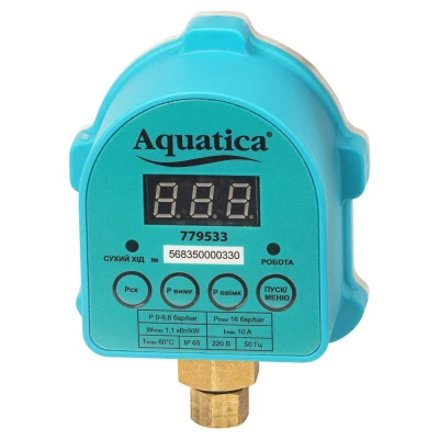 ::Реле тиску електронне 1.1кВт Ø¼" із захистом сухого ходу AQUATICA