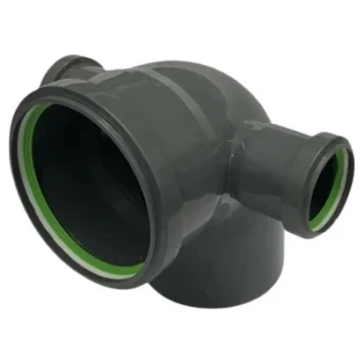 ::Коліно каналізаційне з двома відводами ASG 110х50х50х90°х90°х90° (14)