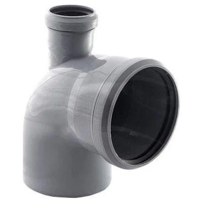 ::Коліно каналізаційне з відводом вверх SANIBUD ПП 110х50х90х90