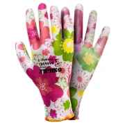 Рукавиці трикотажні з частичним ПУ покр р8(білий манжет)