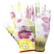 Рукавиці трикотажні з частичним ПУ покр р7(білий манжет)