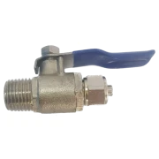 Кран кульовий KAPLYA латунний 1/4"-1/4" РЗ трубка Quick Connect
