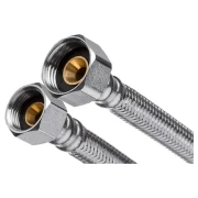 Шланг для води INVENA 1/2вх3/8в 80 см в стальному оплетенні