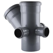 Хрестовина каналізаційна VSplast 110х110х45° +3 (50х90°) двоплощина лівий-правий задній відвід